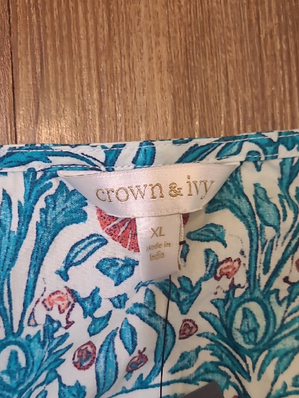 crown & ivy Teal and Coral Floral Maxi Dress - Picture 2 of 14